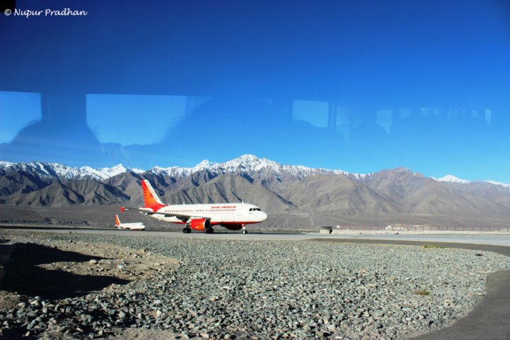 My Introduction to Ladakh was at this airport. Bang in the middle of Himalayas
