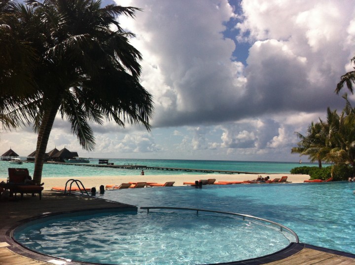 Favourite vacation spot. Taking a dip in the pool and starring at the vast Indian Ocean
