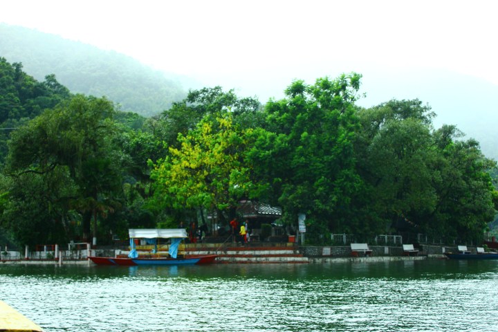 The Taal Barahi temple in the middle of Phewa Lake