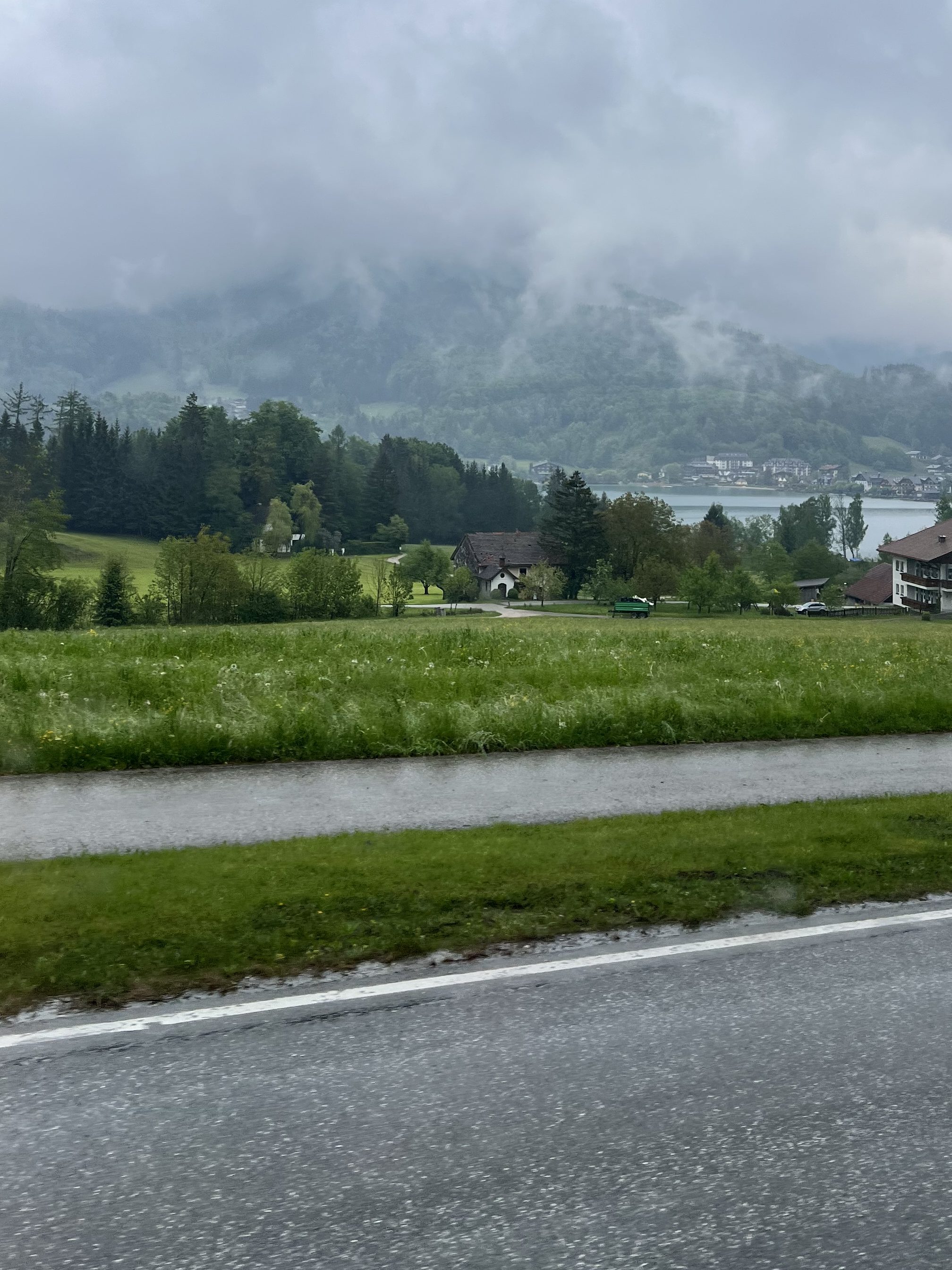 Bus journey through the Austrian countryside from Salzburg to Bad Ischl